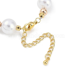 Браслеты из латуни с бисером BJEW-P341-07A-G