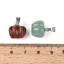 Подвески в виде тыкв из натуральных и синтетических камней&nbsp;G-T143-22M