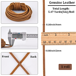 5 м плоские шнуры из коровьей кожи&nbsp;WL-GF0001-27B-01