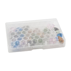 24 шт. 6-х цветные стеклянные бусины ручной работы из серебряной фольги FOIL-FS0001-01