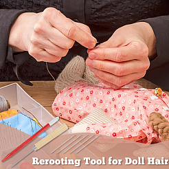 Ensemble d'outils pour supports d'enracinement de cheveux de poupée&nbsp;TOOL-WH0159-18A