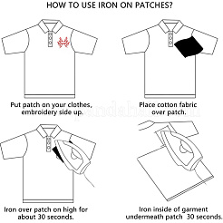 Computergesteuerte Stickapplikationen mit Blumenmuster im Ethno-Stil&nbsp;LS-PATC-WH20017-21A