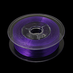 フラット弾性クリスタルストリング  弾性ビーズ糸  ストレッチブレスレット作り用  暗紫色  0.8mm&nbsp;EC-G002-0.8mm-06