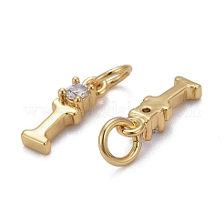 Латунные микропаве прозрачные подвески с фианитом ZIRC-Z011-35I