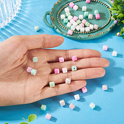 50 шт. 5-х цветные гальванические непрозрачные стеклянные бусины&nbsp;EGLA-TA0013-16