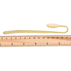 Flache runde Eisenstanzrohlinge für Lesezeichen in Schwanenhalsform&nbsp;AJEW-B032-01C-G