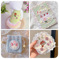 30 шт. 6 стиля цветочная компьютерная вышивка ткань нашивки на термоклей&nbsp;PATC-TA0001-36A