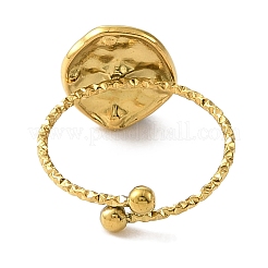 Bague réglable en acier inoxydable 304 avec placage ionique (IP) pour femme&nbsp;RJEW-F166-10G-01