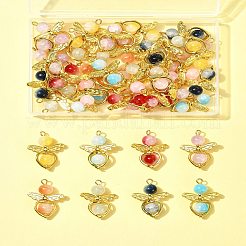 40 шт. подвески из двухцветного золотистого сплава из стекла PALLOY-FS00025