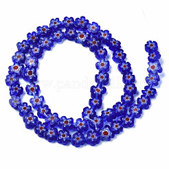 Millefiori a mano fili di perline di vetro&nbsp;LAMP-J035-6mm-31