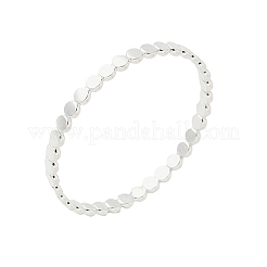 925 плоские серебряные кольца с бусинами для женщин&nbsp;RJEW-NH0002-01D-S