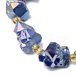 Гальванизированные нити из необработанных натуральных аметистов&nbsp;G-Z131-J02-09