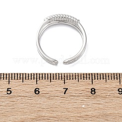 925 кольцо-манжета из стерлингового серебра для женщин&nbsp;RJEW-U046-02P