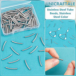 100 шт. трубчатые бусины из нержавеющей стали 304 STAS-UN0060-12