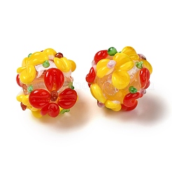 Perles vernissées manuelles&nbsp;LAMP-B025-03B-15