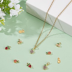 10шт 5 стиля латунные подвески&nbsp;ZIRC-BBC0003-39