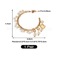 Серьги-гвоздики из стеклянных бусин&nbsp;X1-EJEW-TA00003