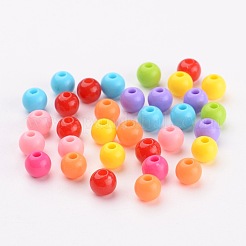 Colore misto acrilico perline gioielli&nbsp;X-PAB702Y