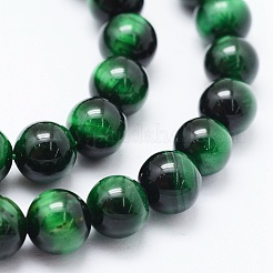 Природных тигровый глаз бисер нитей&nbsp;X-G-F561-8mm-B01