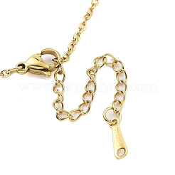 Colliers pendentifs en acier inoxydable 304 avec fleur d'anniversaire pour femmes&nbsp;STAS-S124-03G-11