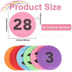 6 marcadores de puntos de colores marcadores de alfombra&nbsp;FIND-WH20004-67E