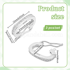 3 шт. 925 застежки-крутилки из стерлингового серебра STER-NB0001-10P