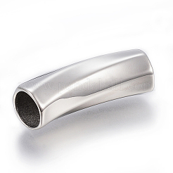 変色しにくい304ステンレススチールチューブビーズ  ステンレス鋼色  38x11.5x12mm  穴：9.5mm&nbsp;STAS-K185-19P