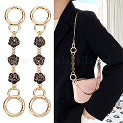 Удлинители ремешка для сумки с цветочным звеном из сплава эмали FIND-WR0006-30