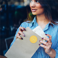 Пластиковые самоклеящиеся наклейки с тиснением из золотой фольги&nbsp;DIY-WH0211-290