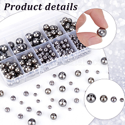 Круглая бусина из экологически чистого окрашенного стекла с жемчугом HY-PH0009-RB053