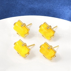Messing Ohrstecker&nbsp;KK-F358-03G-04