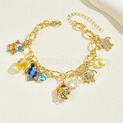 Летние браслеты из сплава с микропаве из кубических цирконий&nbsp;JM8807