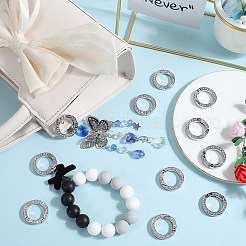 12 шт. сплав кристалл горный хрусталь пружинные затворные кольца&nbsp;FIND-SC0012-68P