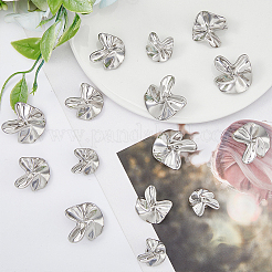 24 шт. 3 стильных нерегулярных пуговицы в форме цветка с 1 отверстиями из цинкового сплава на ножке BUTT-HY0001-01P