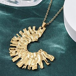 Преувеличенные полукруглые подвески из нержавеющей стали 304&nbsp;NJEW-M096-27G