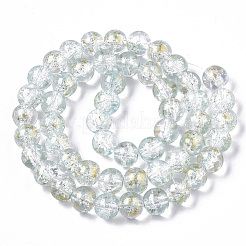 Прозрачные окрашенные распылением кракле стеклянные бусины&nbsp;GLAA-N035-03C-A09