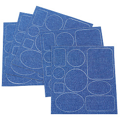 5 feuille de patchs autocollants en denim&nbsp;PATC-TA0001-61C