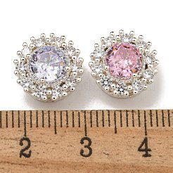 Perline zirconi micro pave  in ottone&nbsp;KK-U037-06P