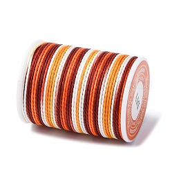 Сегментный окрашенный витой вощеный полиэфирный шнур YC-C003-01D