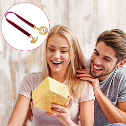 1 набор фиолетовых бархатных закладок AJEW-FG0002-57