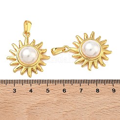 Anhänger aus 304 Edelstahl und ABS-Kunststoff mit Kunstperlen&nbsp;STAS-C172-13G