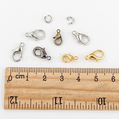 合金製&真鍮カニカン  オウムトリガークラスプ  ミックスカラー  10~12x5~6x3mm  穴：1mm&nbsp;FIND-MSMC003-01