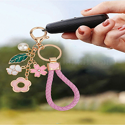 1 шт. брелок для ключей с цветком из эмали для девочек&nbsp;KEYC-LP0001-30