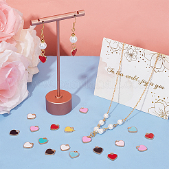 48шт 8 цвета сплава эмаль подвески&nbsp;ENAM-UN0001-07