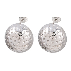 Pendientes de botón de acero inoxidable 304&nbsp;EJEW-G457-04B-P