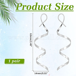 1 пара 925 висячих серег из стерлингового серебра EJEW-ME0001-16