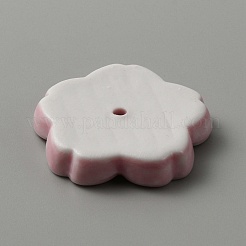 セラミック香炉  桜の花のお香ホルダー  ホームオフィス茶屋禅仏教用品  ピンク  45x47x8mm  穴：3.3mm&nbsp;AJEW-WH0033-99A