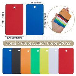 140 Stück 7 Farben PVC-Kunststoff-Rohling große Anhänger&nbsp;KY-SP0001-73