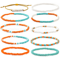 10 Stück Armband aus Glasperlen und dehnbarem Glas&nbsp;ZB7764-4