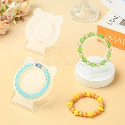 4 supporto per bracciale singolo in acrilico trasparente con retro inclinato&nbsp;AC-FS5191-01C